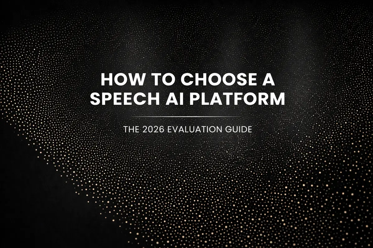 How to Choose a Speech AI Platform: The 2026 Evaluation Guide